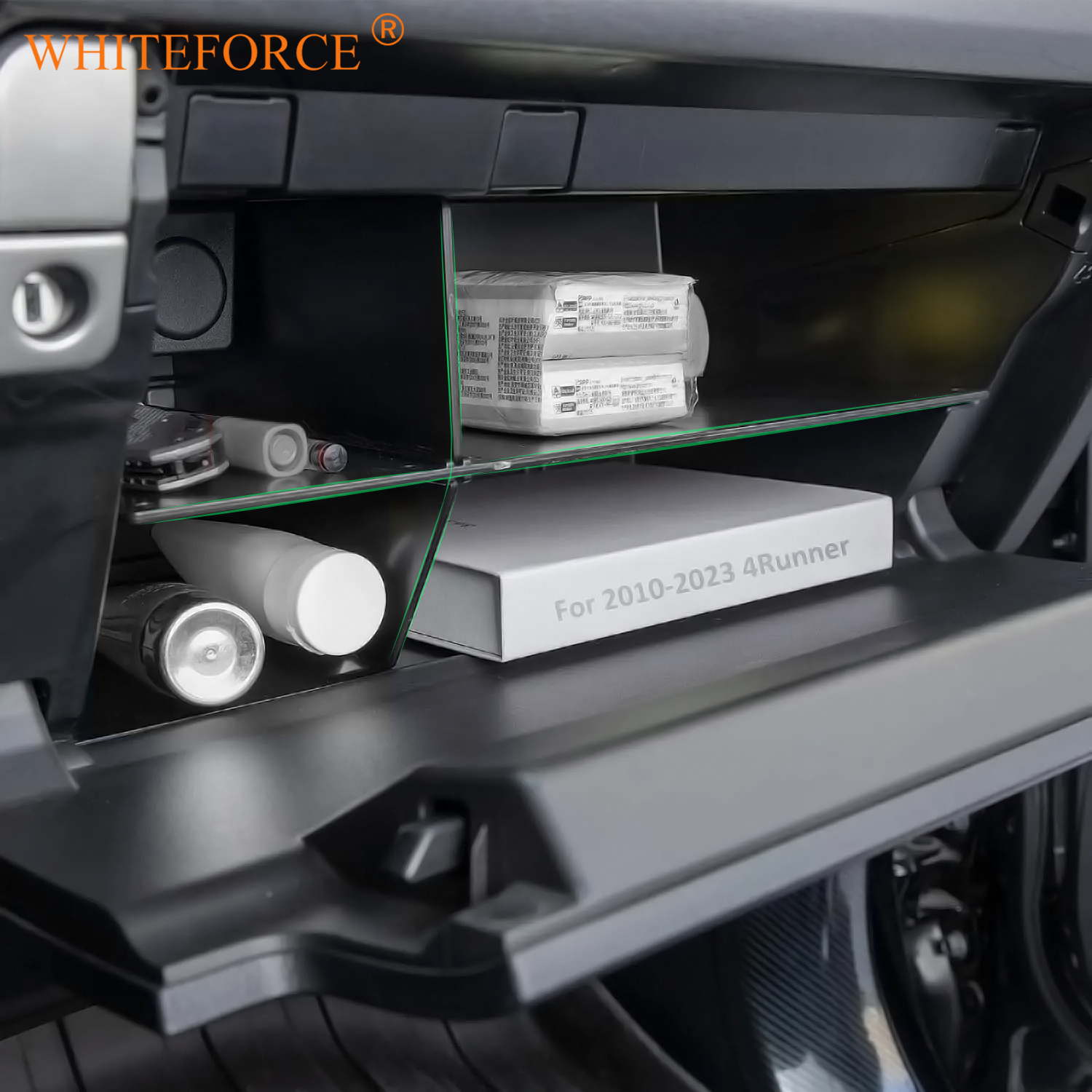 Model Kit Runner Organizer - ABSグローブボックス,トヨタ4ランナー2010-2023,sr5,trd,オフロード,レクサスgx 460,インサートコンパートメントトレイ用オーガナイザー