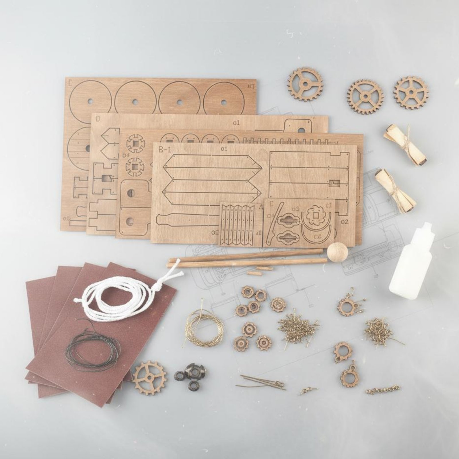 Model Kit Engine - ツイスト式攻城機械組み立て玩具デスクトップディスプレイピース木製攻城機械モデルキットDIYオナージェモデル教育ギフト