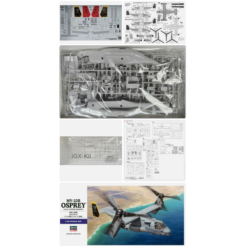 Model Kit Hasegawa - ハセガワ 01571 1:72 スケール米国 MV22 MV-22B