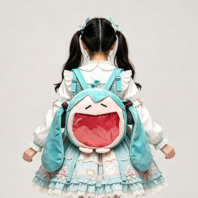 Model Kit Hatsune Miku - 2026年新作 初音ミク バッグ Q版 かわいいフィギュアぬいぐるみバッグ モデル人形ぬいぐるみ