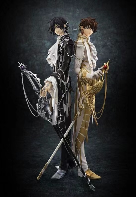 Model Kit Code Geass - メガハウスオリジナル宝石反抗的なルルーシュルルーシュスザク PVC アクションフィギュアアニメフィギュア模型玩具フィギュアコレクション人形ギフト