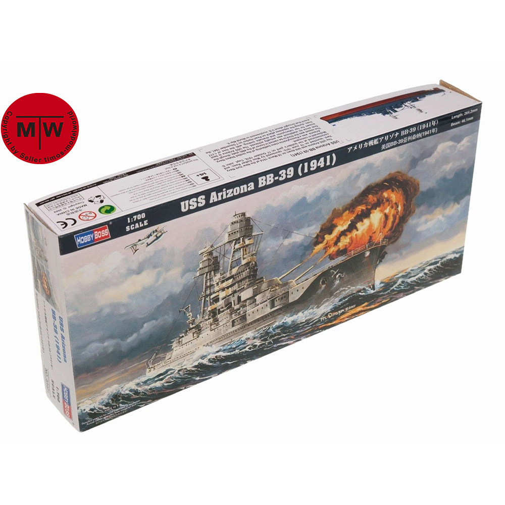 Model Kit Uss Arizona - Hobbybossミリタリープラスチックアセンブリモデルキット、uss、BB-39、1941、83401、1、700スケール