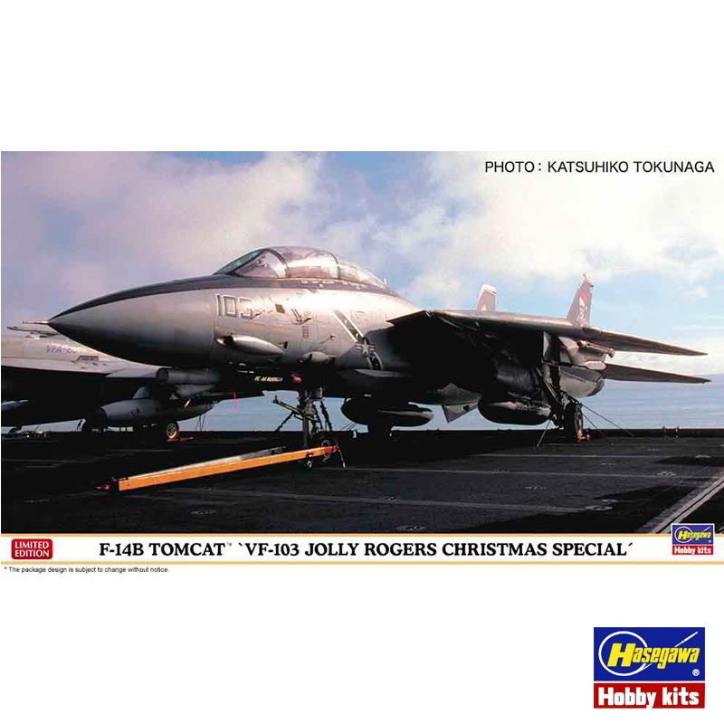 Model Kit Hasegawa - Hasegawa-02391静的組み立てモデルキット、私たちのための1:72スケールF-14B Tomcat VF-103海賊旗、クリスマス版