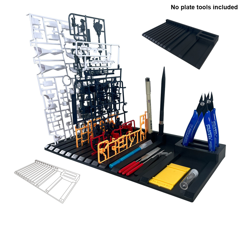 Model Kit Runner Organizer - モデルパーツ棚 ツールスタンド モデルピース棚 ホルダーオーガナイザー モデル組み立てホビー用 3種類あり
