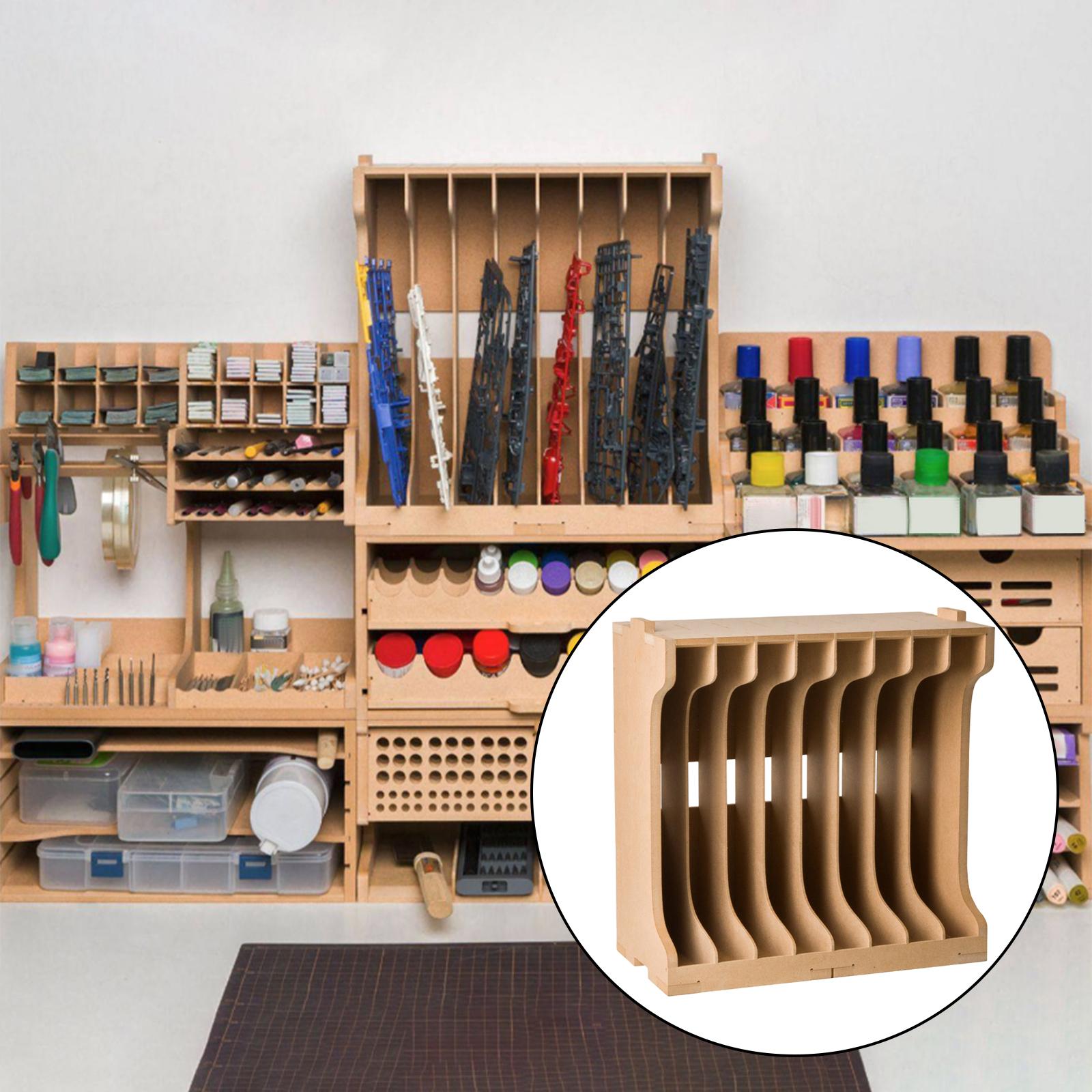 モデルキットツール収納ラックオーガナイザーラックMDF素材木 - Model Kit Runner Organizer のレビューと価格