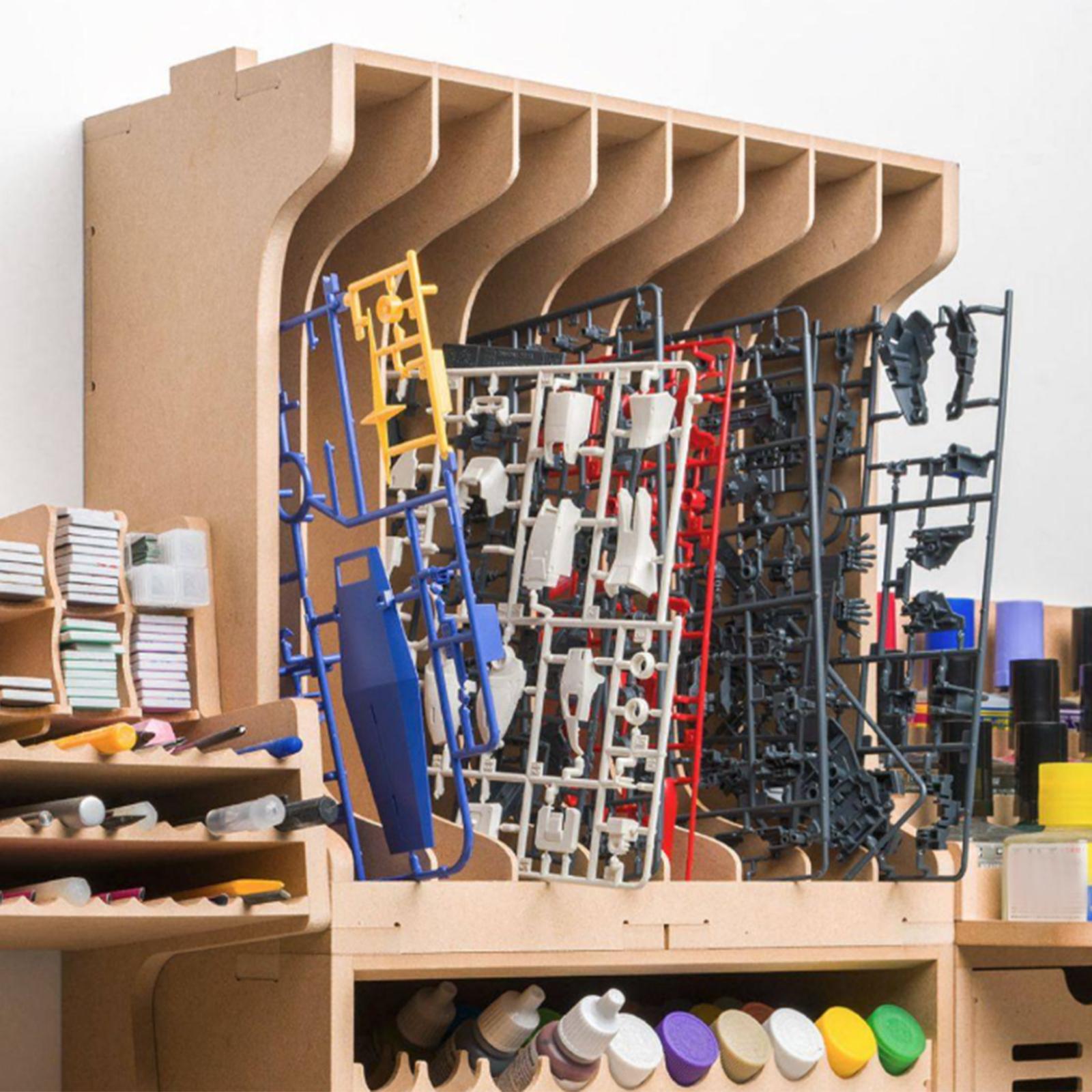 モデルキットツール収納ラックオーガナイザーラックMDF素材木 - Model Kit Runner Organizer のレビューと価格