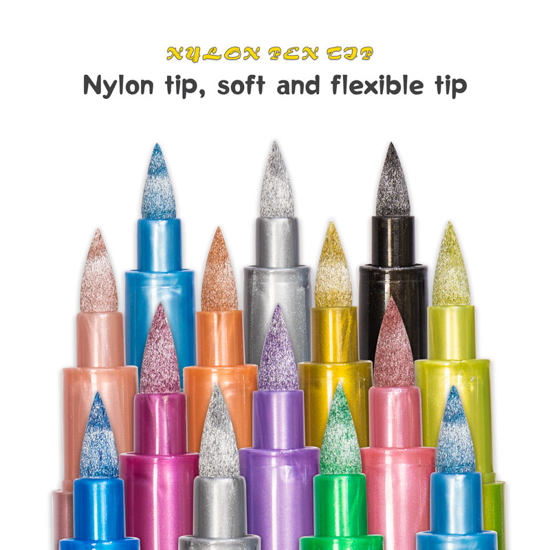 12 色ブラシメタリックペイントマーカーペン岩絵石セラミック - Model Kit Markers のレビューと価格