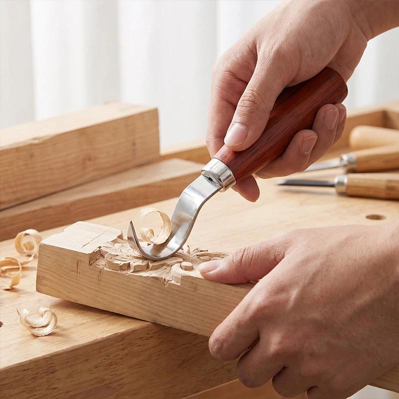 1 個の木彫りナイフシャープステンレス鋼の刃人間工学に基づい - Hobby Knife Blade のレビューと価格