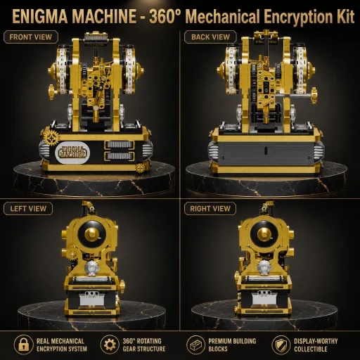 エニグママシン ビルディングブロックセット レトロ機械組み立 - Model Kit Mecha のレビューと価格