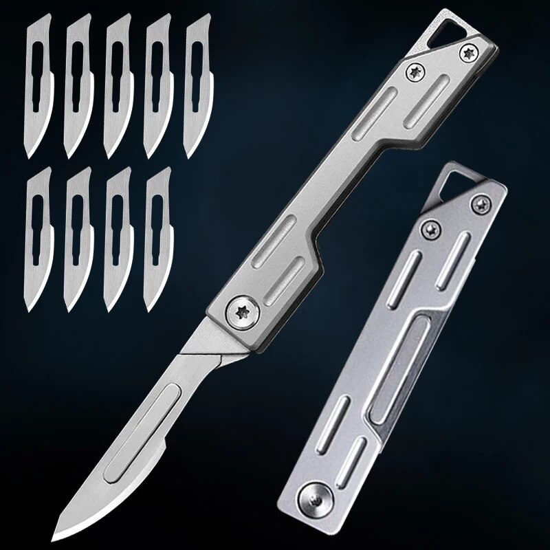 折りたたみナイフ ステンレス鋼ポケットナイフ 9 交換可能な - Hobby Knife Blade のレビューと価格