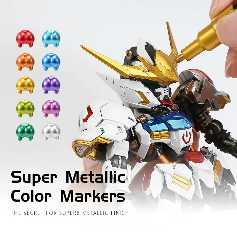 メタリックマーカー カラーリングペン メカペイント用 ペイン - Model Kit Markers のレビューと価格