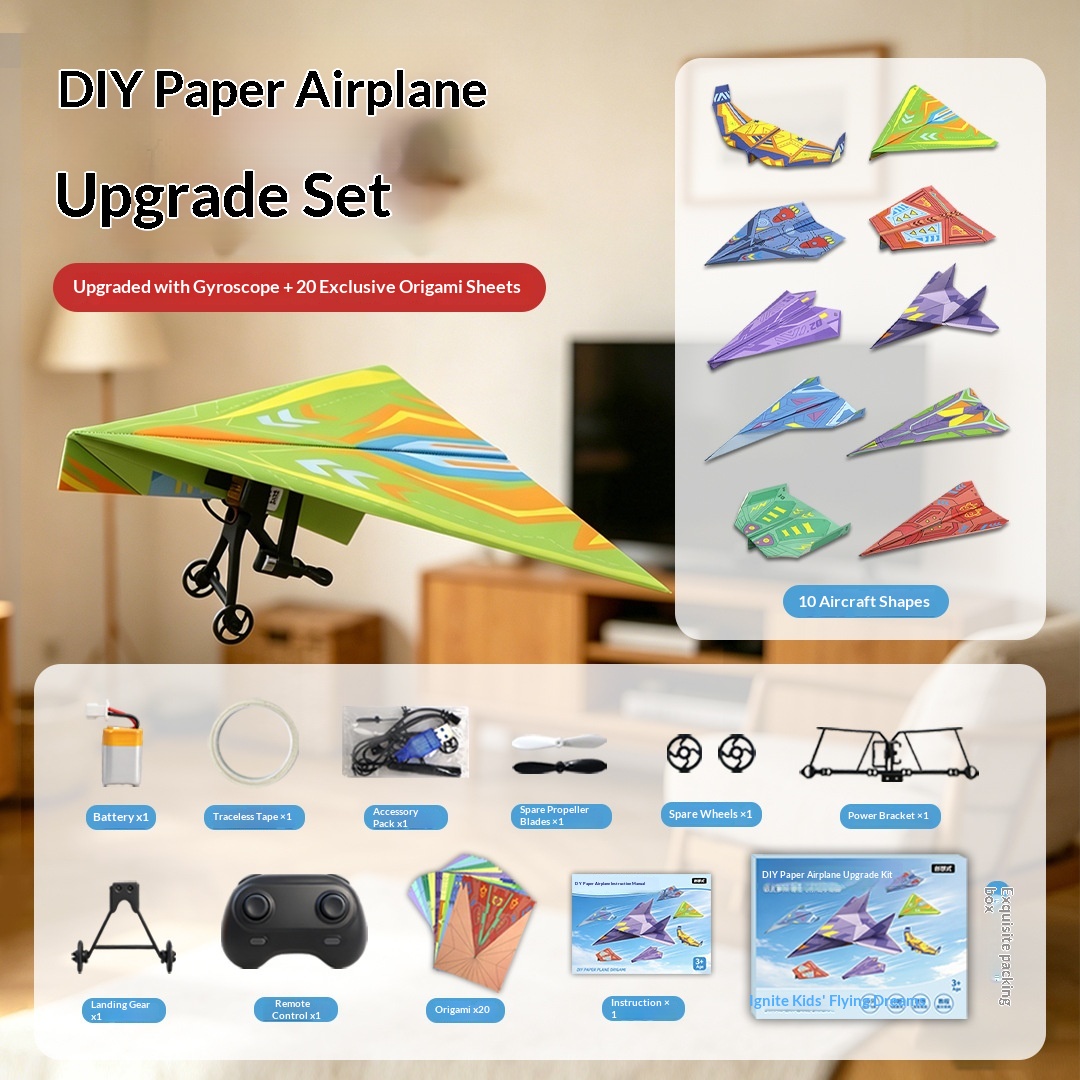 DIY 紙飛行機パワーキット折りたたみ式軽量プロペラ駆動さま - Model Kit Expert のレビューと価格