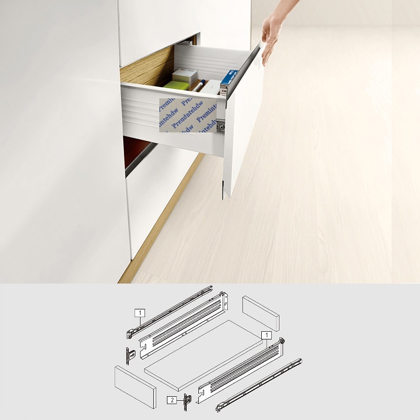 1ペアの金属製ボックス、シングルウォール引き出しスライドラン - Model Kit Runner Organizer のレビューと価格