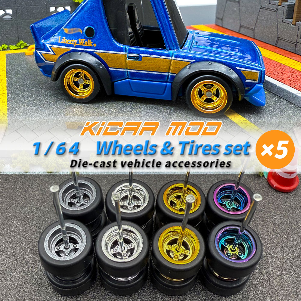 1/64モデル用着脱式ラバースリックタイヤABSホイール Q - Model Kit Cars のレビューと価格