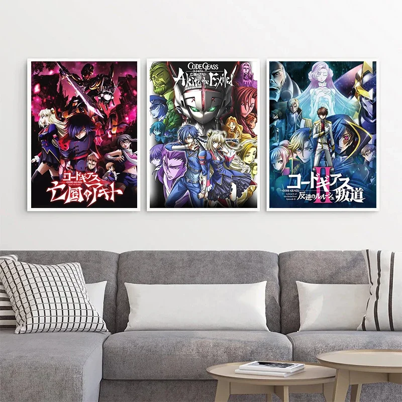 キャンバス絵画コードギアスポスター日本アニメ役割フィギュア壁 - Model Kit Code Geass のレビューと価格