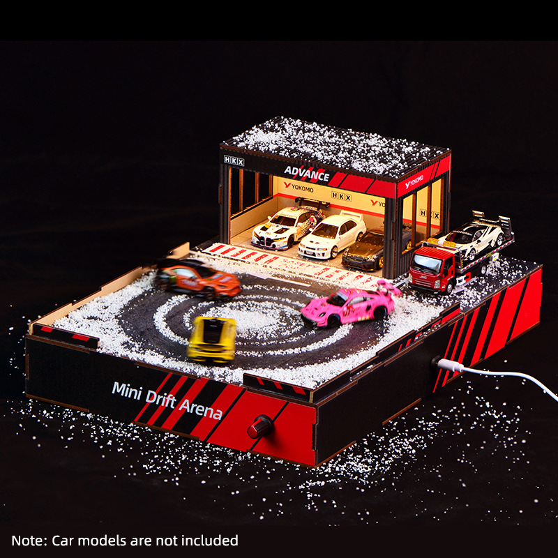 1:64スケールDIYドリフトトラックジオラマ（回転ステージ - Model Kit Cars のレビューと価格