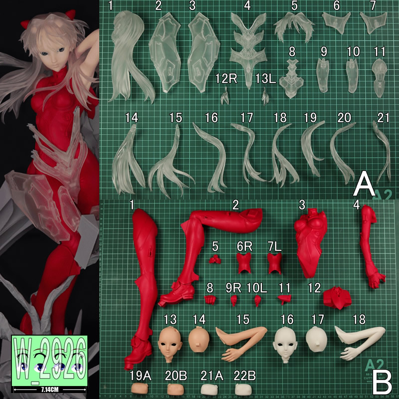 1/4 アスカ・ラングレー エヴァンゲリオン 未塗装未組立ガ - Model Kit Evangelion Bandai のレビューと価格