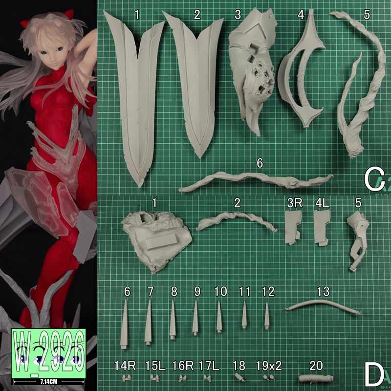 1/4 アスカ・ラングレー エヴァンゲリオン 未塗装未組立ガ - Model Kit Evangelion Bandai のレビューと価格