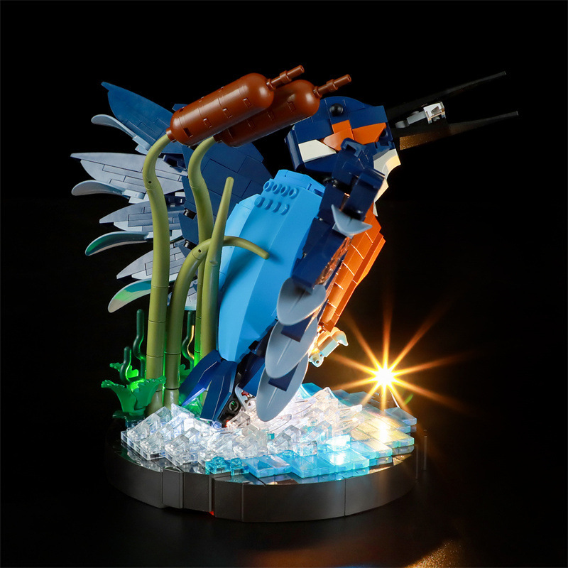 キングフィッシャーバードアニマルビルディングブロック,LED - Model Kit Expert のレビューと価格