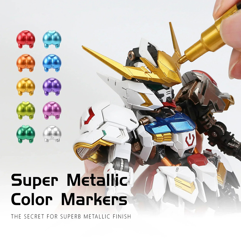 メタリックマーカー カラーリングペン メカペイント用 ペイン - Model Kit Markers のレビューと価格