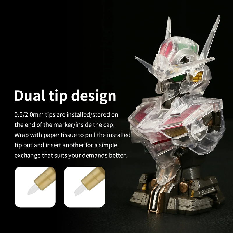 メタリックマーカー カラーリングペン メカペイント用 ペイン - Model Kit Markers のレビューと価格