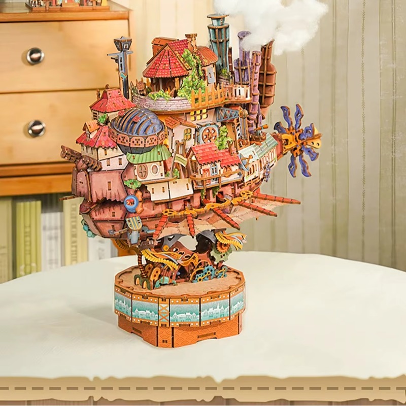 本物の旅行船ハウルの動く城木製パズルビルディングブロックジオ - Model Kit Centaur のレビューと価格