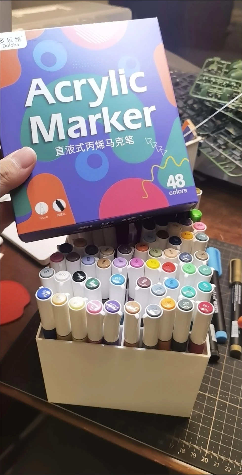 DOLOHA ドロハ アクリルマーカーペン 60色セット 直 - Model Kit Markers のレビューと価格